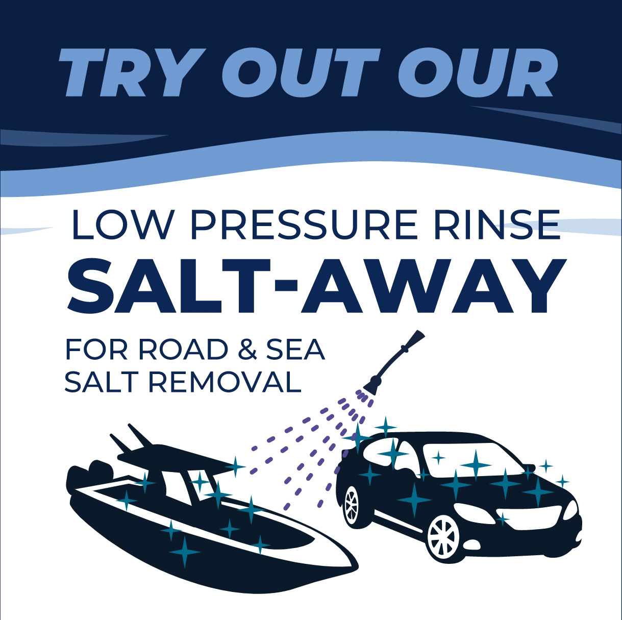 Try out our Low Pressure Rinse - Salt Away   